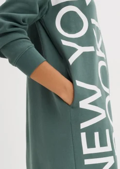 Vestido holgado tipo sudadera en suave mezcla de algodón