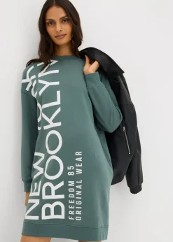 Vestido holgado tipo sudadera en suave mezcla de algodón
