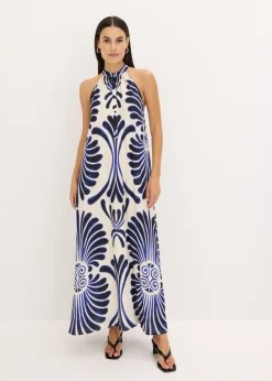 Vestido largo ancho de viscosa fluida