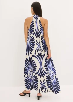 Vestido largo ancho de viscosa fluida
