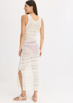 Vestido largo con aspecto de ganchillo