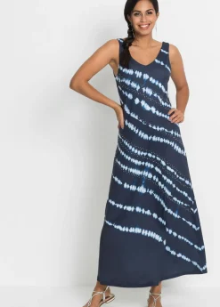 Vestido largo con efecto batik