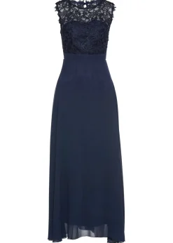 Vestido largo con encaje