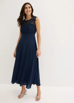 Vestido largo con encaje