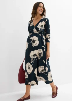 Vestido largo cruzado para durante y después del embarazo