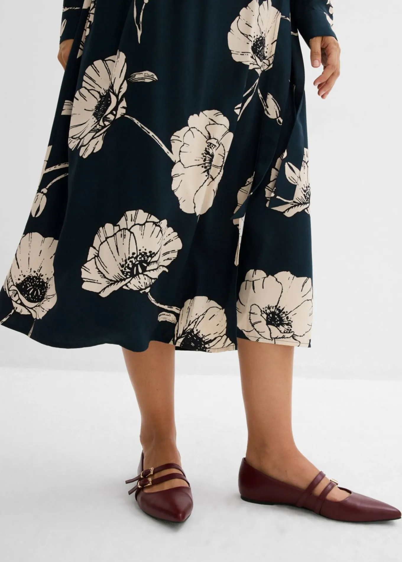 Vestido largo cruzado para durante y después del embarazo