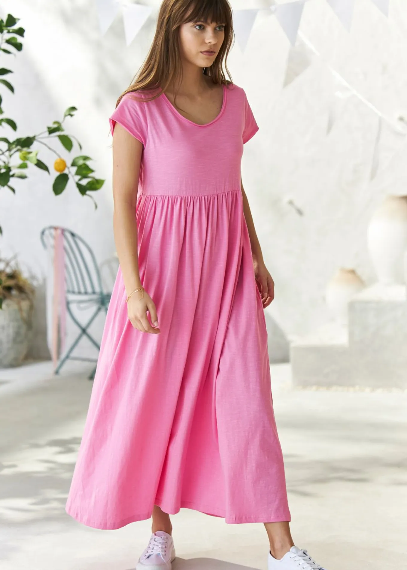 Vestido largo de algodón orgánico