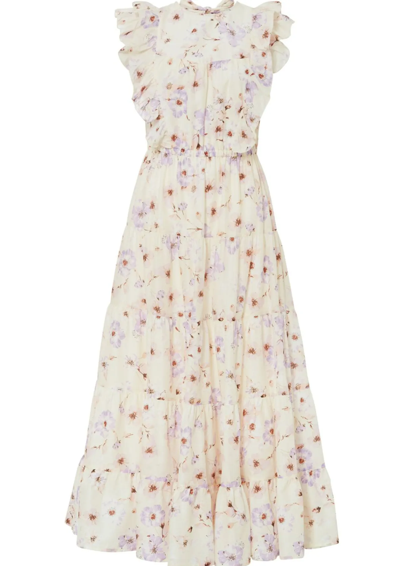 Vestido largo de algodón puro