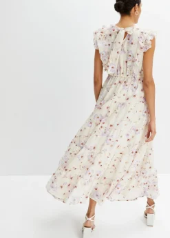 Vestido largo de algodón puro