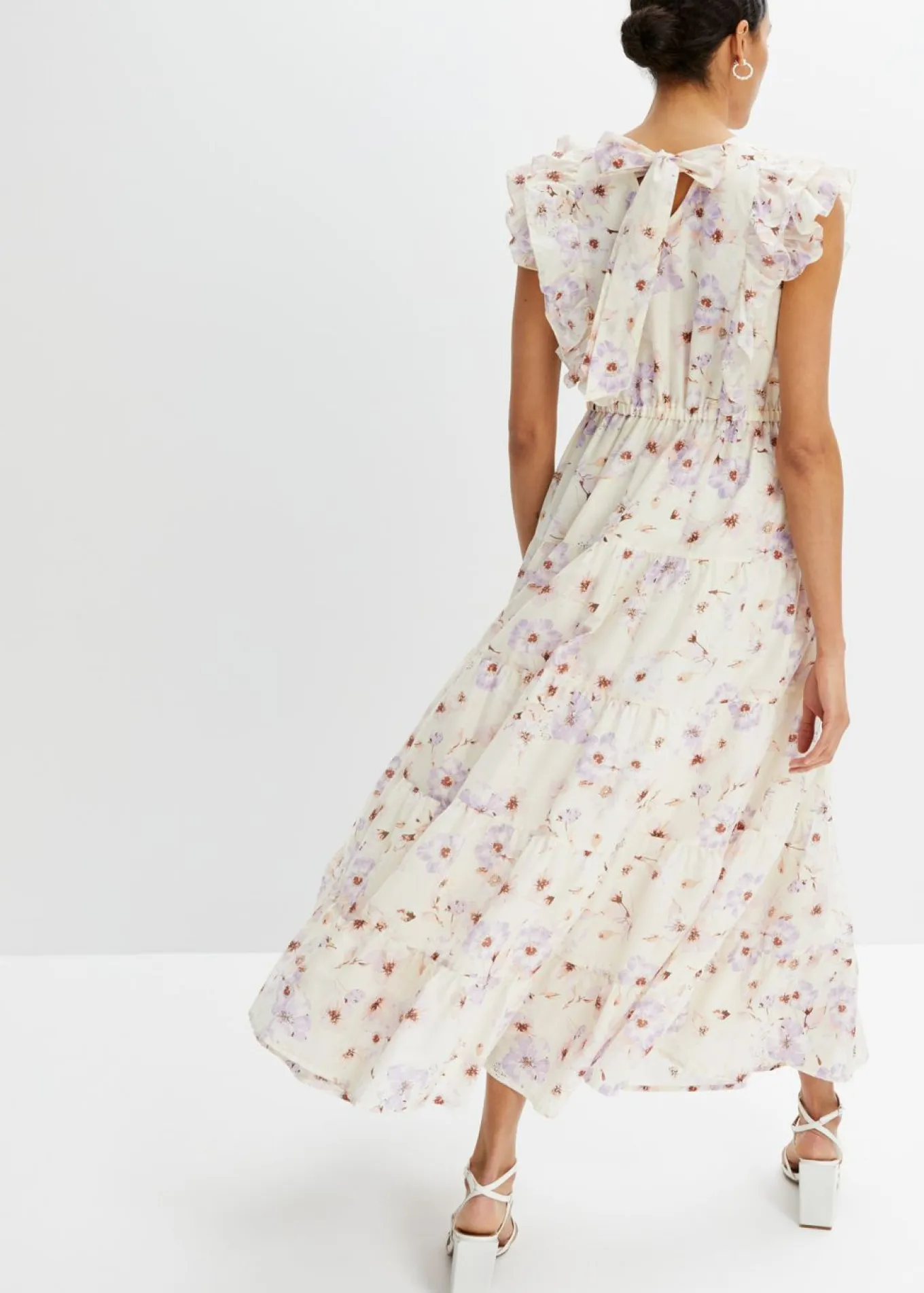 Vestido largo de algodón puro