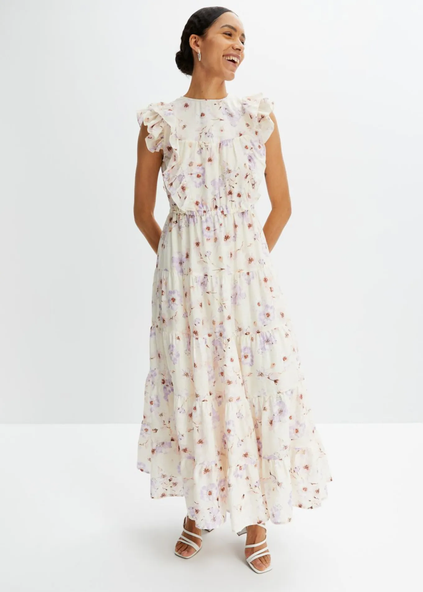 Vestido largo de algodón puro