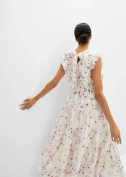Vestido largo de algodón puro