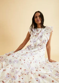 Vestido largo de algodón puro