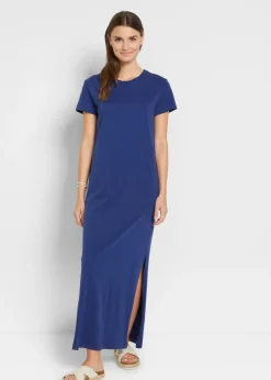 Vestido largo de algodón puro