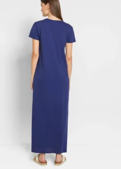 Vestido largo de algodón puro