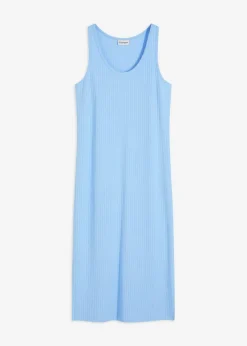 Vestido largo de canalé suave