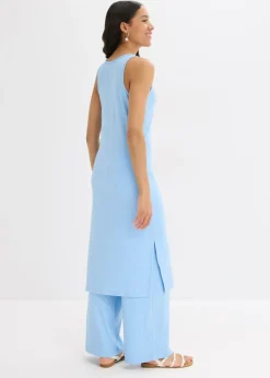 Vestido largo de canalé suave