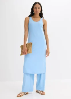 Vestido largo de canalé suave