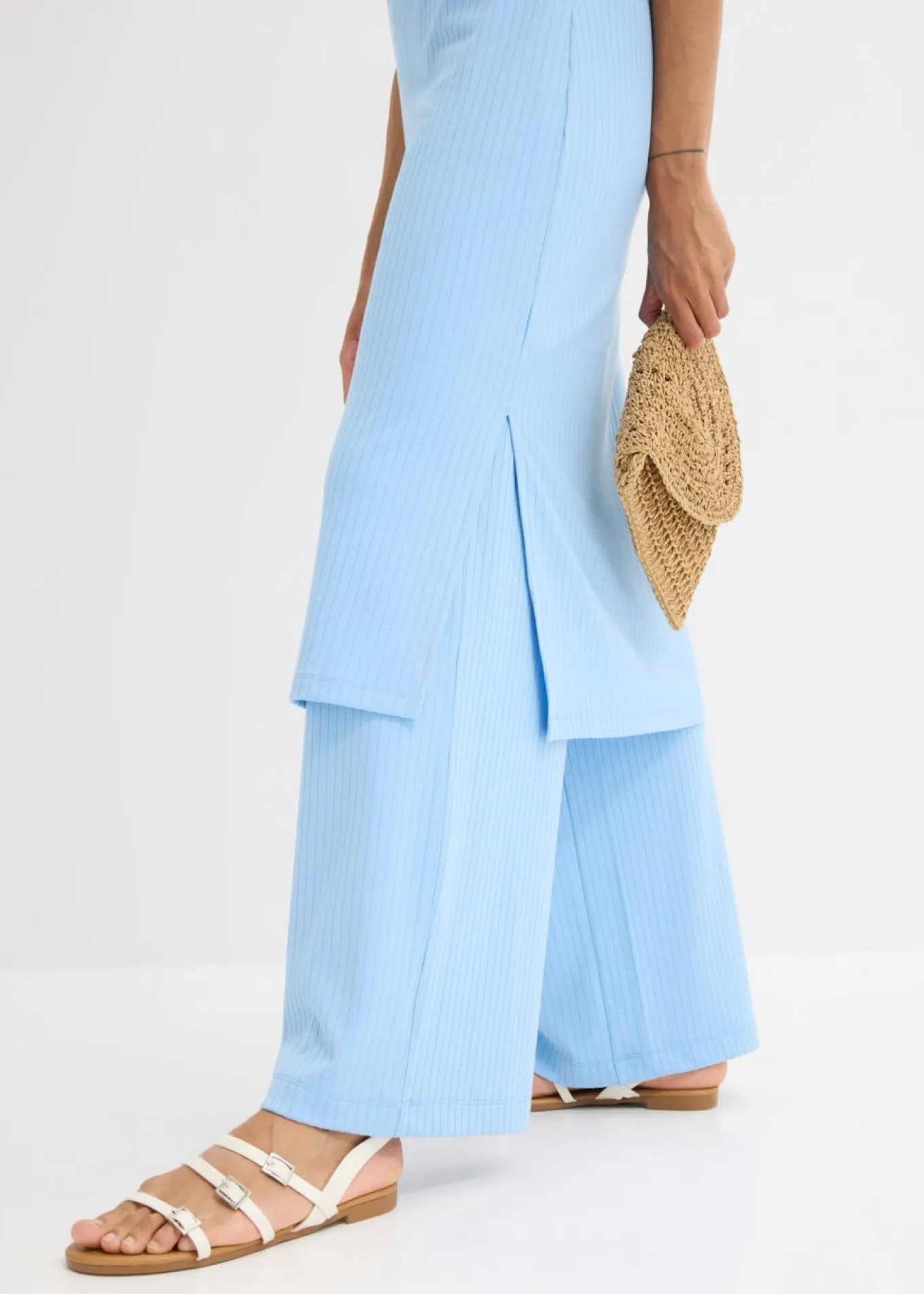 Vestido largo de canalé suave
