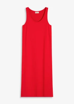 Vestido largo de canalé suave