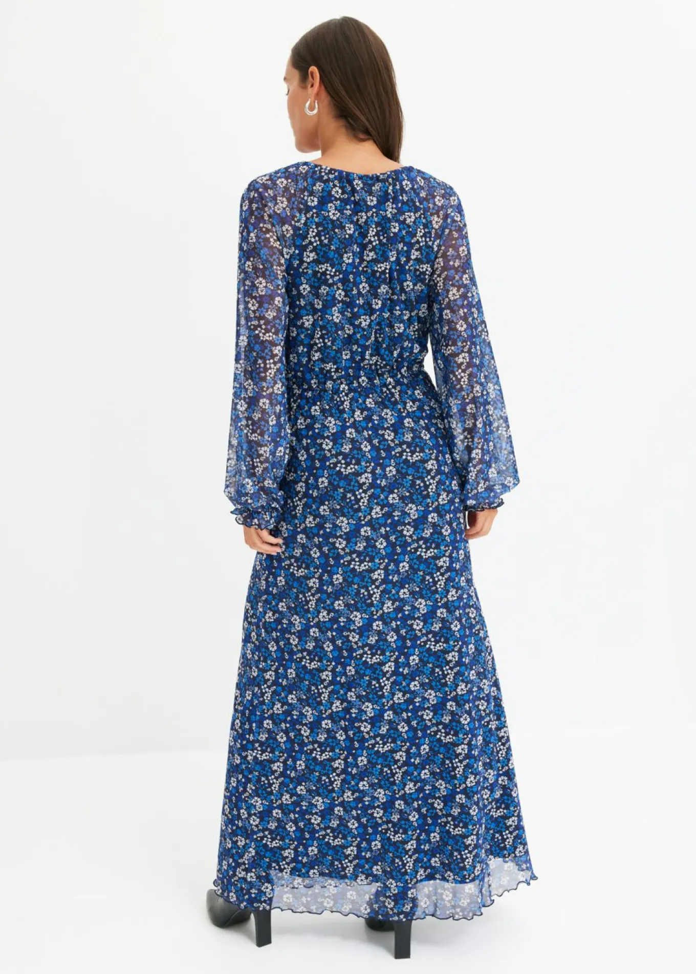 Vestido largo de malla
