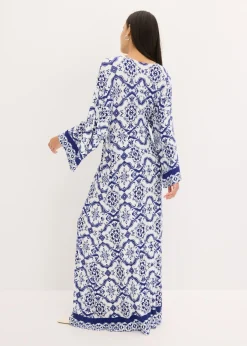 Vestido largo de mezcla de viscosa suave