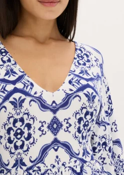 Vestido largo de mezcla de viscosa suave