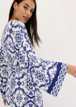 Vestido largo de mezcla de viscosa suave