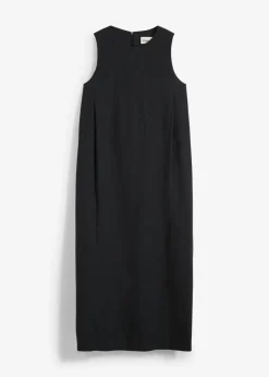 Vestido largo de mezcla de viscosa con bolsillos