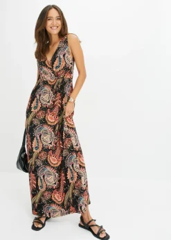 Vestido largo de mezcla de viscosa suave