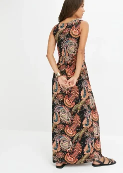 Vestido largo de mezcla de viscosa suave