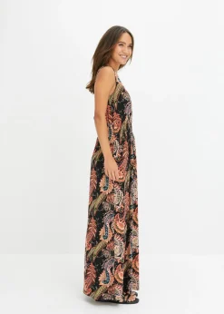 Vestido largo de mezcla de viscosa suave