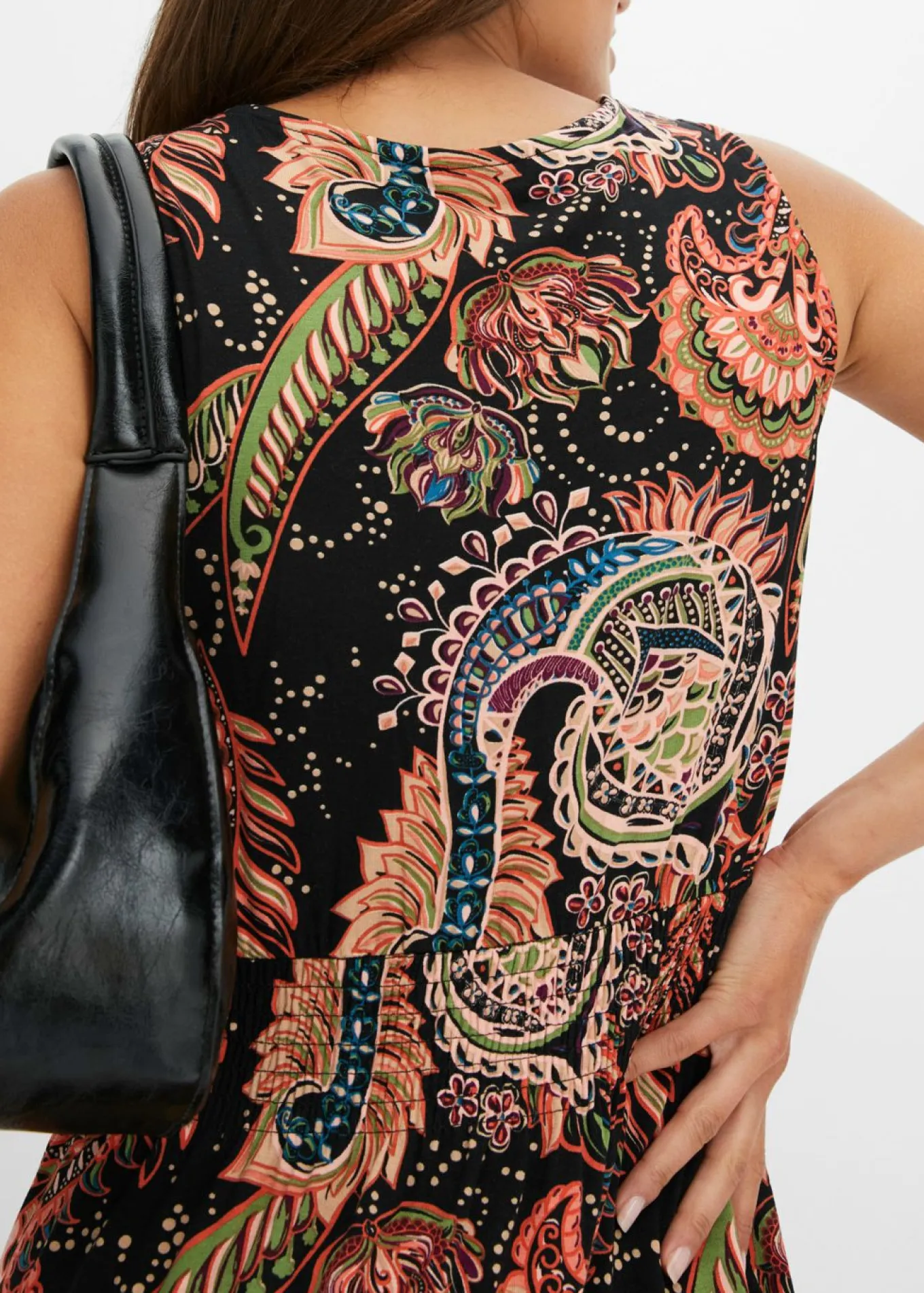 Vestido largo de mezcla de viscosa suave