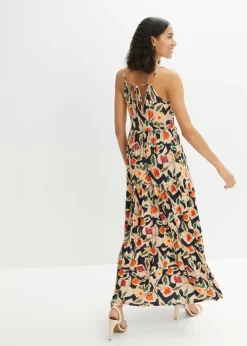 Vestido largo de mezcla de viscosa suave
