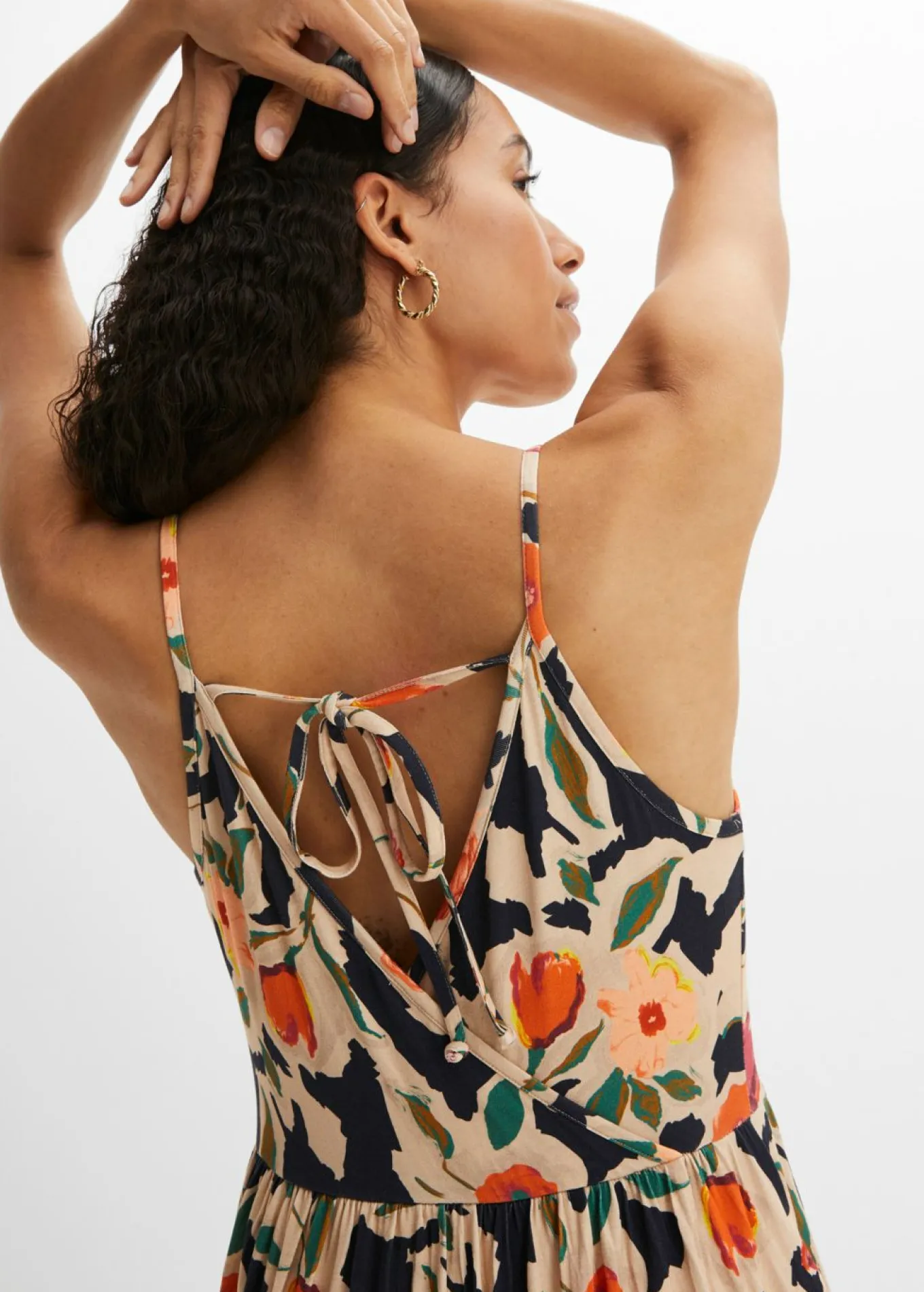 Vestido largo de mezcla de viscosa suave