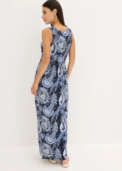 Vestido largo de mezcla de viscosa suave