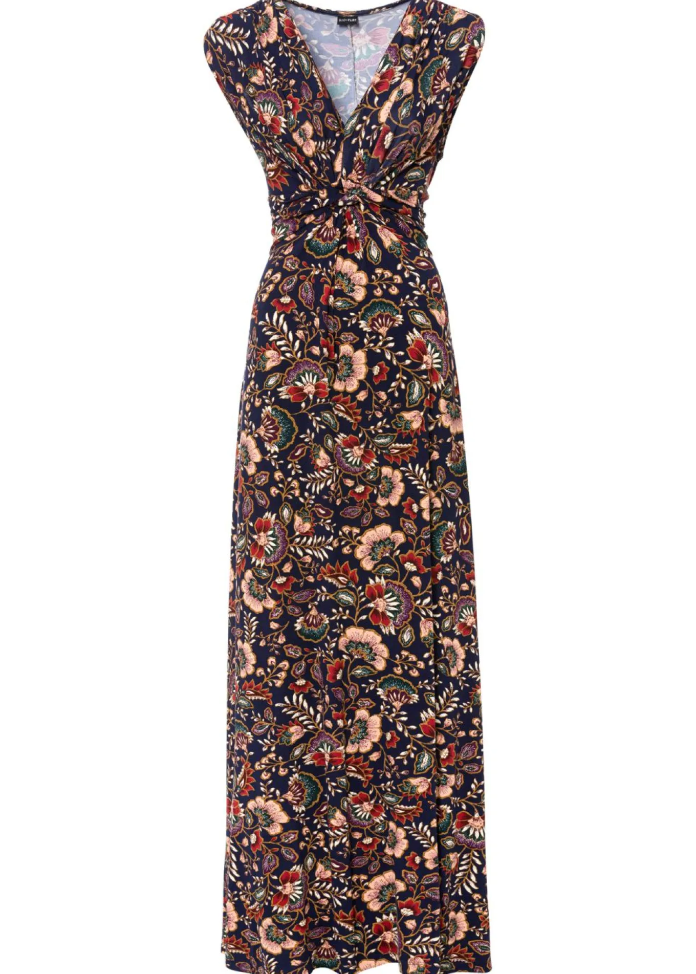 Vestido largo de mezcla de viscosa