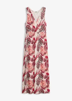 Vestido largo de mezcla de viscosa suave