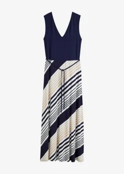 Vestido largo de mezcla de viscosa suave