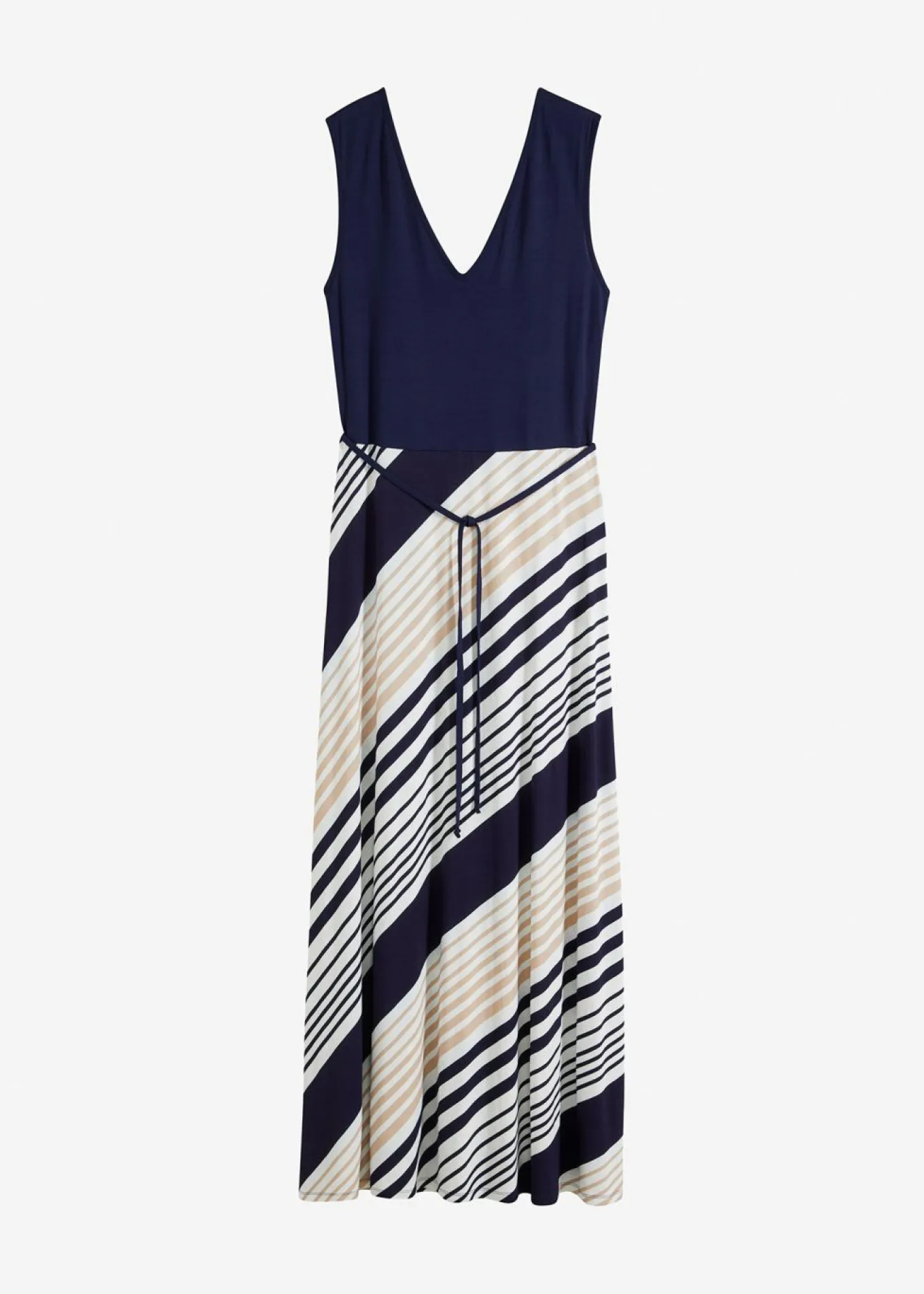 Vestido largo de mezcla de viscosa suave