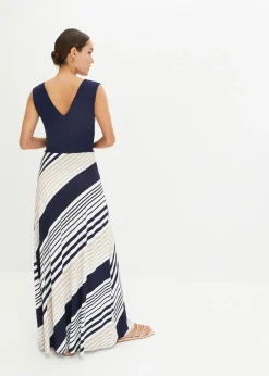 Vestido largo de mezcla de viscosa suave