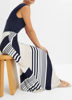 Vestido largo de mezcla de viscosa suave