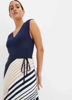 Vestido largo de mezcla de viscosa suave