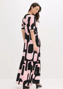 Vestido largo de mezcla de viscosa suave