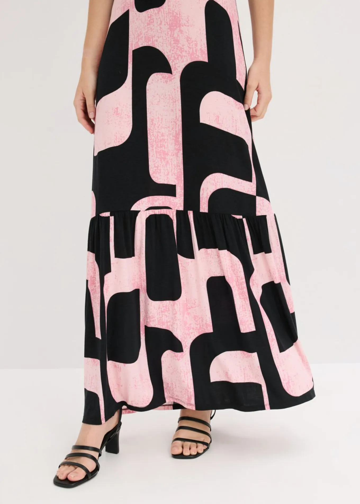 Vestido largo de mezcla de viscosa suave