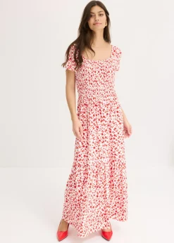 Vestido largo de mezcla de viscosa