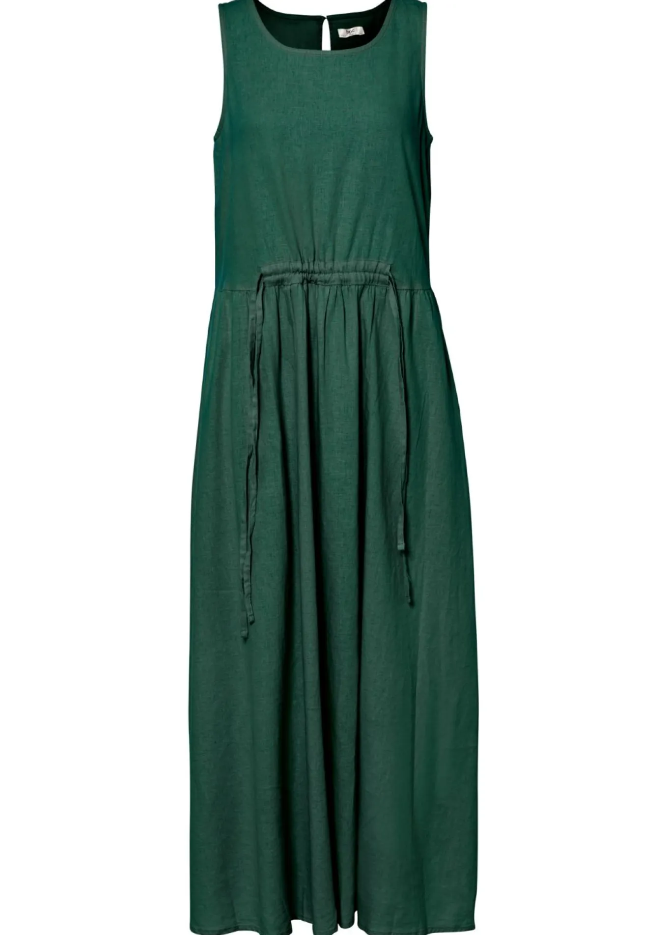 Vestido largo de mezcla ligera de lino y viscosa
