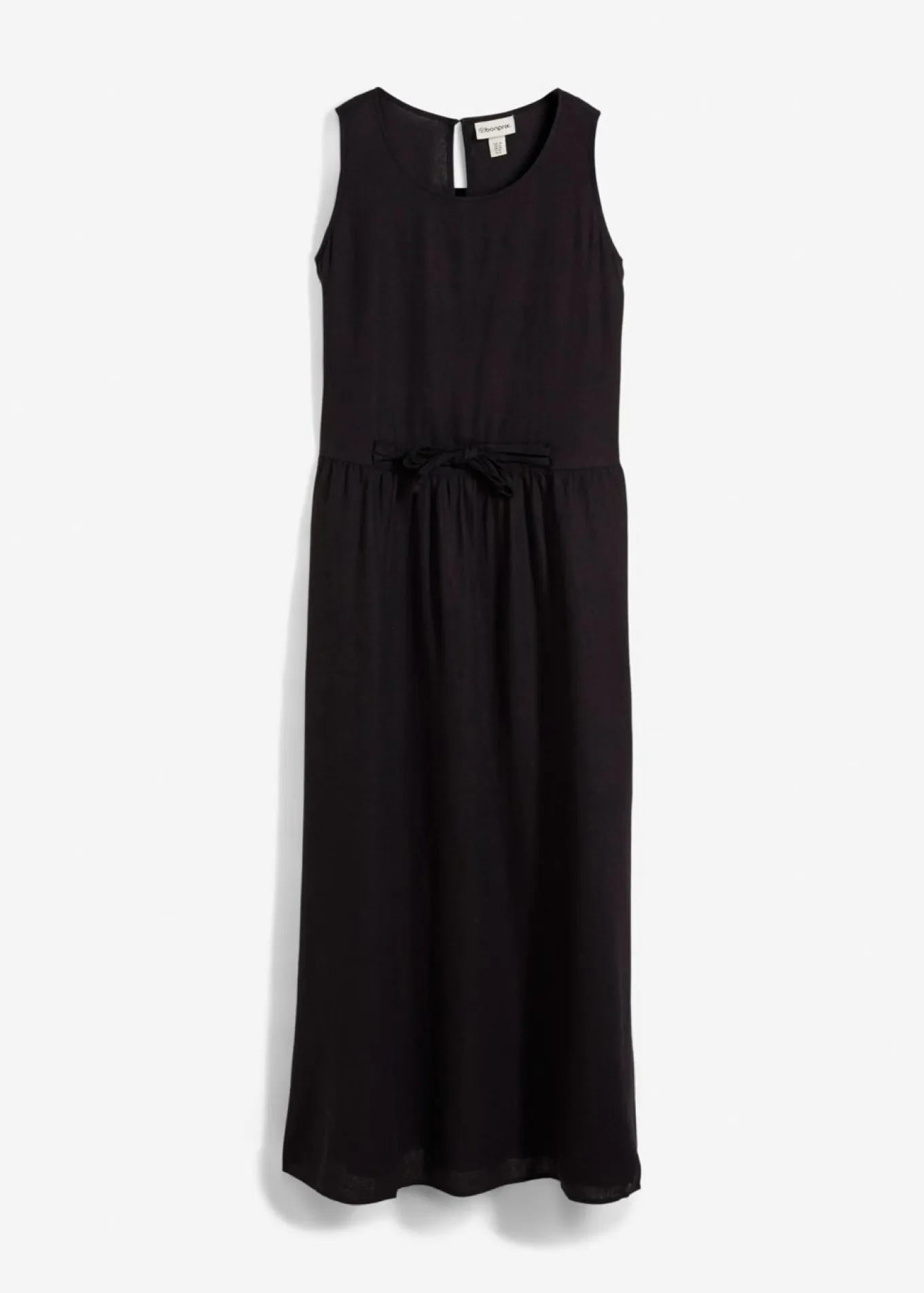 Vestido largo de mezcla ligera de lino y viscosa