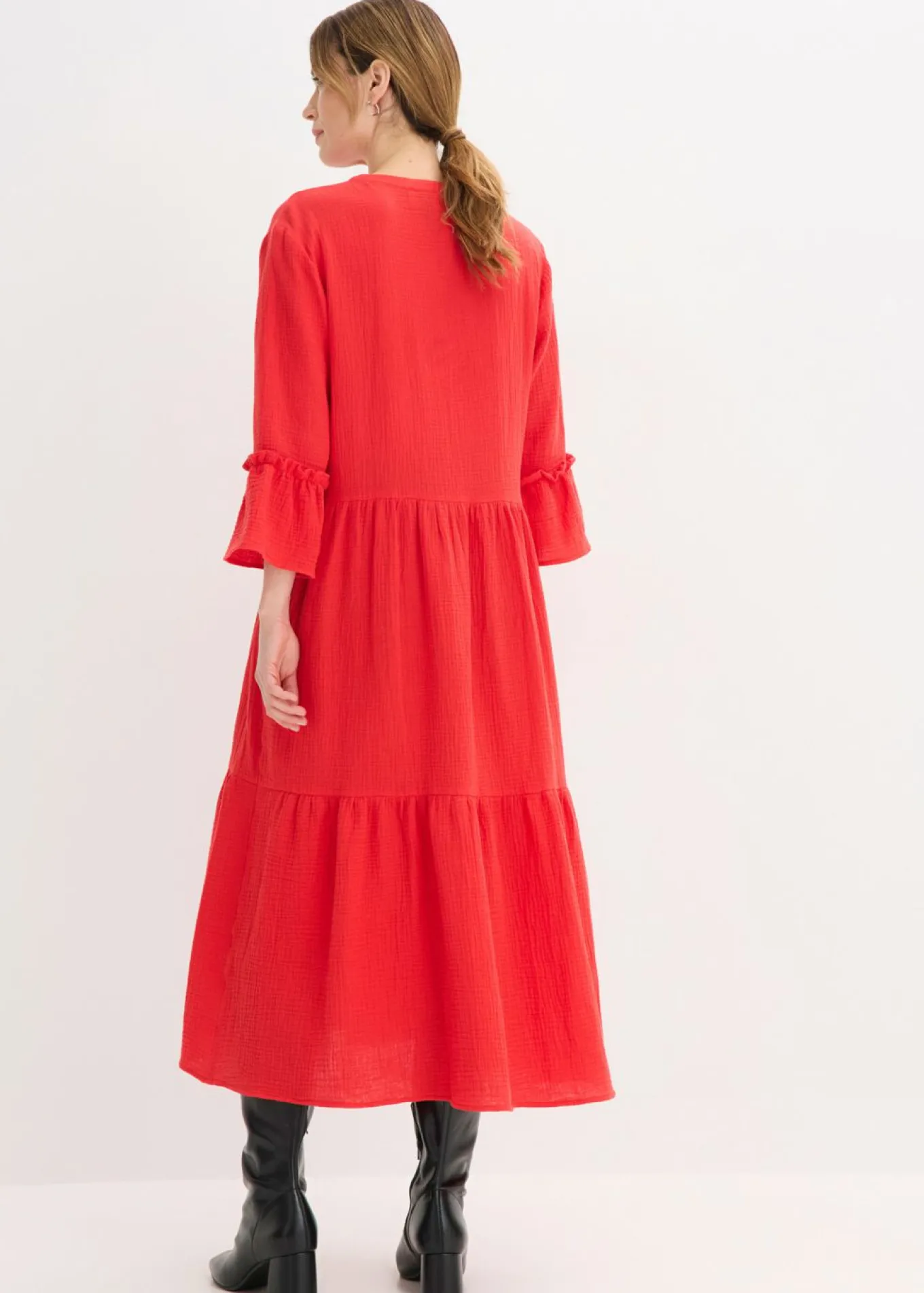 Vestido largo de muselina suave