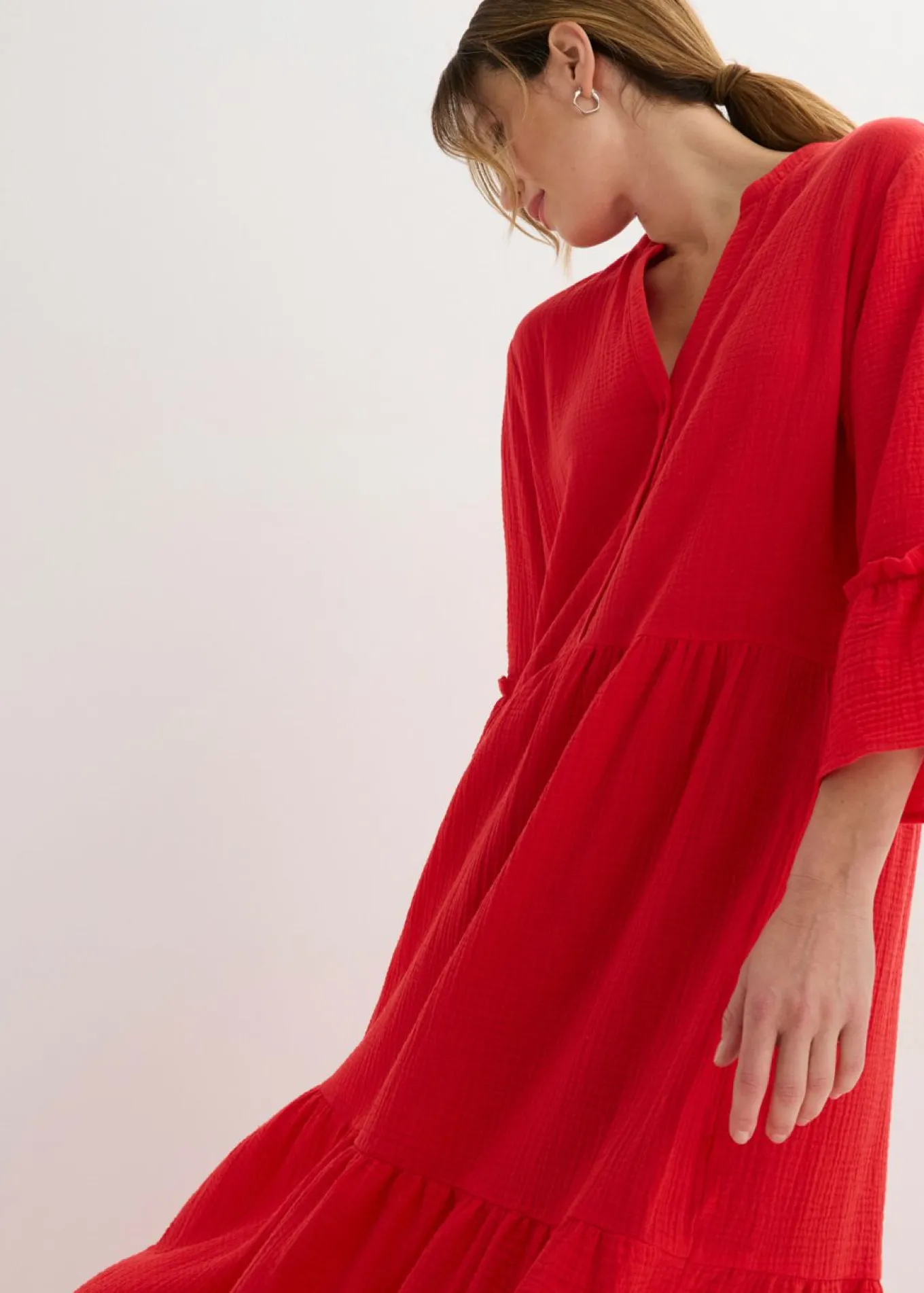 Vestido largo de muselina suave
